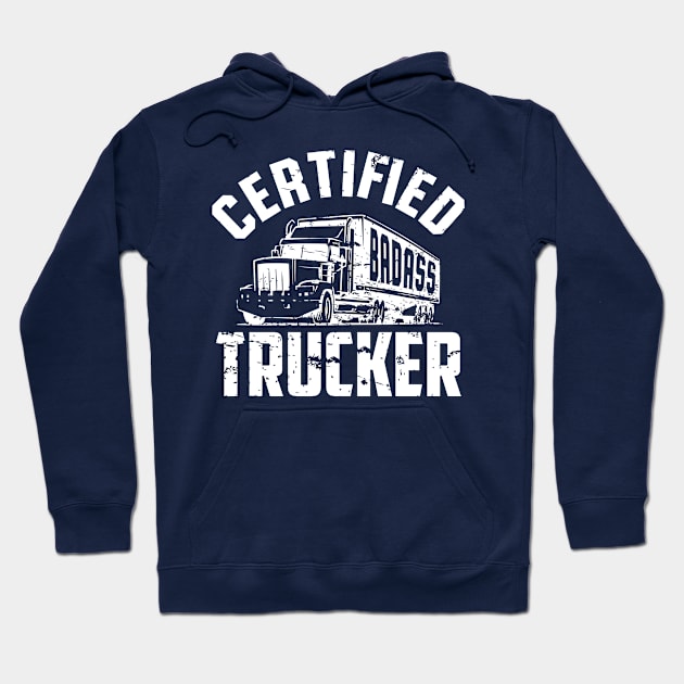 Certified Female trucker (white) Hoodie by nektarinchen